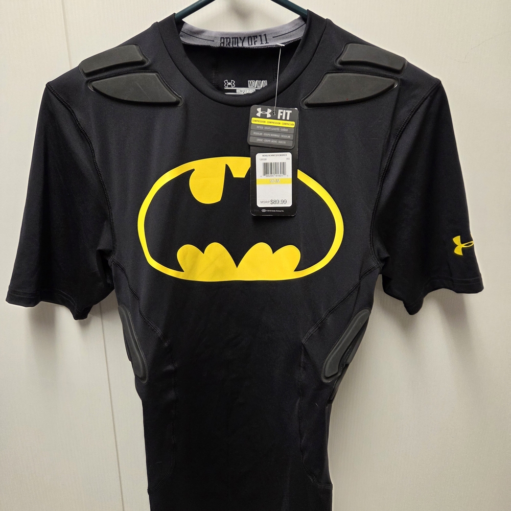 Under Armour Black and Yellow Batman Compression Shirt